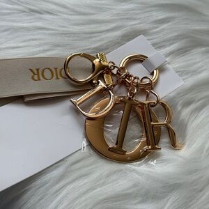 Dior Gold Keychain Charm Accessory NEW